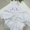 Prosop bebe copii cu gluga din bumbac, Iepuras (1)